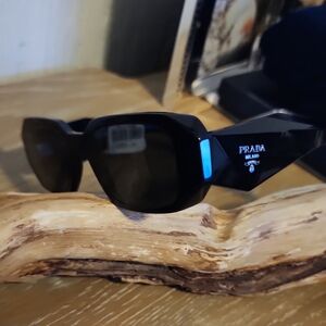 Prada Black Geometric Sunglasses